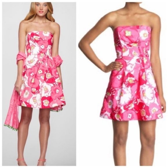 Lilly Pulitzer Dresses & Skirts - Lilly Pulitzer Bloom Dress in Cherry Begonia Print